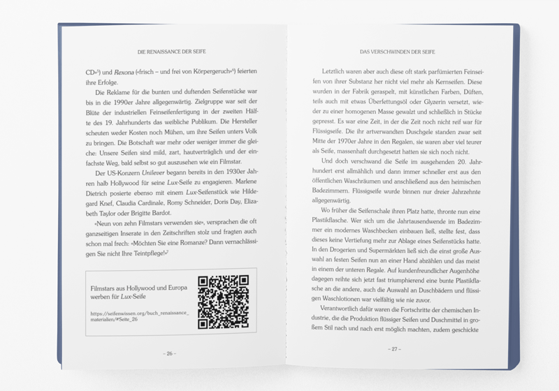 QR-Verweis auf historische Fernsehwerbung für «Lux»-Seife.
