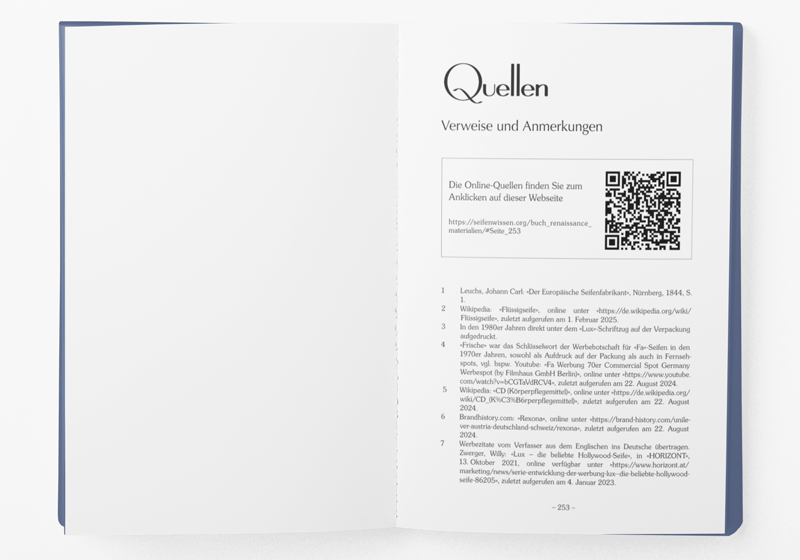 Beginn des 25-seitigen Quellenteils.